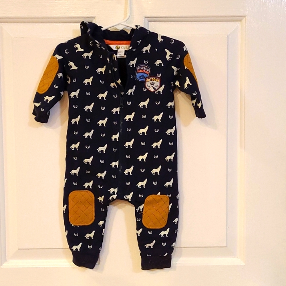 Boys zip up Hoodie romper